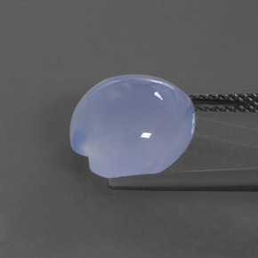 Calcedônia azul natural 4,98ct, transparente, transparente/translúcido