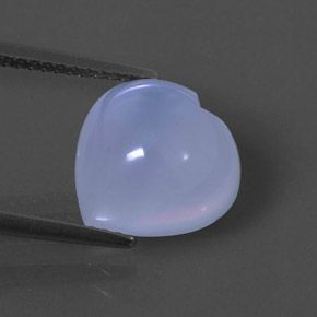 Calcedônia azul natural 4,77ct, transparente, transparente/translúcido