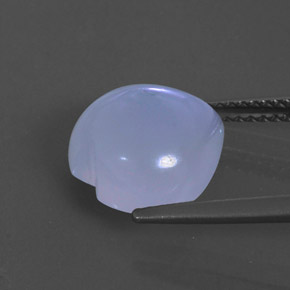 Calcedônia azul natural 4,77ct, transparente, transparente/translúcido