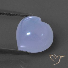 Calcedônia violeta natural 3,79ct, transparente, transparente/translúcido