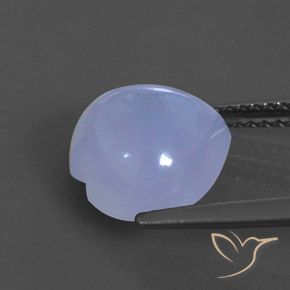 Calcedônia violeta natural 3,79ct, transparente, transparente/translúcido