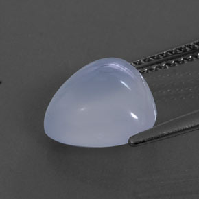 Calcedônia azul natural 3,44ct, transparente, transparente/translúcido