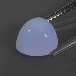 Calcedônia azul natural 3,32ct, transparente, transparente/translúcido