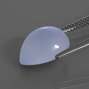Calcedônia azul natural 4,94ct, transparente, transparente/translúcido