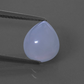 Calcedônia azul natural 3,45ct, transparente, transparente/translúcido