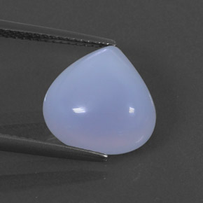 Calcedônia violeta natural 5,61ct, transparente, transparente/translúcido