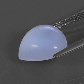 Calcedônia violeta natural 5,61ct, transparente, transparente/translúcido