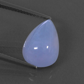 Calcedônia azul natural 5,49ct, transparente, transparente/translúcido