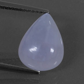 Calcedônia azul natural 4,72ct, transparente, transparente/translúcido