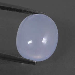 Calcedônia azul natural 4,62ct, transparente, transparente/translúcido