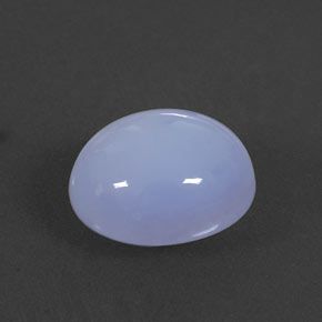 Calcedônia azul natural 5,86ct, corte oval, translúcido