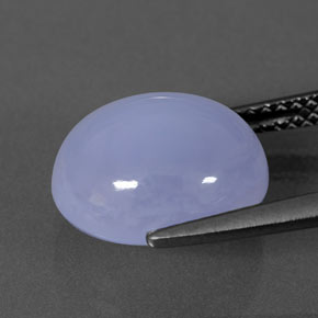 Calcedônia azul natural 5,59ct, transparente, transparente/translúcido