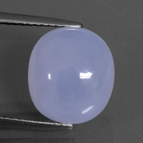 Calcedônia azul natural 5,69ct, transparente, transparente/translúcido