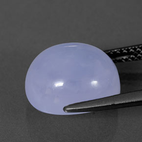 Calcedônia azul natural 5,69ct, transparente, transparente/translúcido