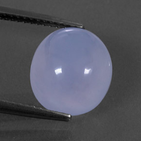 Calcedônia azul natural 4,57ct, transparente, transparente/translúcido