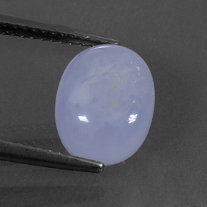 Calcedônia azul natural 3,52ct, transparente, transparente/translúcido