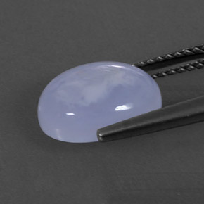 Calcedônia azul natural 3,52ct, transparente, transparente/translúcido