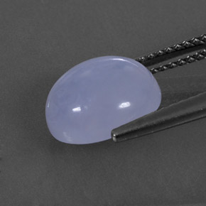 Calcedônia azul natural 3,61ct, transparente, transparente/translúcido