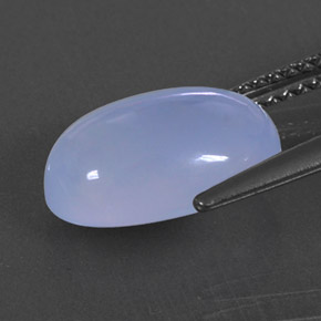 Calcedônia azul natural 3,98ct, transparente, transparente/translúcido