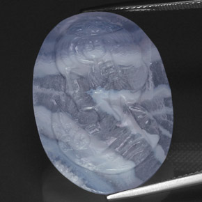 Calcedônia azul natural 24,09ct, transparente, transparente/translúcido