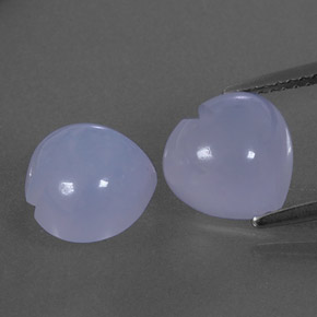 Pedras preciosas de calcedônia azul natural de 5,96 ct, transparente, transparente/translúcido