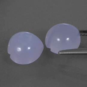 Pedras preciosas de calcedônia azul natural de 5,96 ct, transparente, transparente/translúcido
