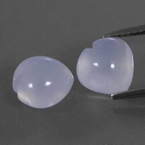 Pedras preciosas de calcedônia azul natural de 5,33 ct, transparente, transparente/translúcido