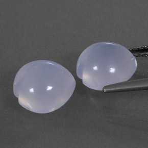 Pedras preciosas de calcedônia azul natural de 5,33 ct, transparente, transparente/translúcido