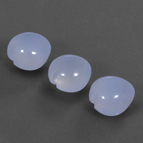 Pedras preciosas de calcedônia azul natural de 10,44 ct, transparente, transparente/translúcido