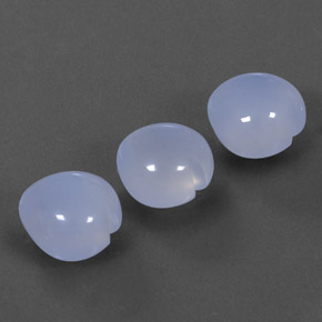 Pedras preciosas de calcedônia azul natural de 10,44 ct, transparente, transparente/translúcido