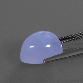 Calcedônia azul natural 5,06ct, transparente, transparente/translúcido