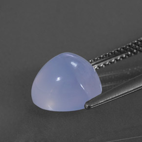 Calcedônia azul natural 3,31ct, transparente, transparente/translúcido
