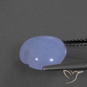 Calcedônia Violeta Azul Natural 3.63ct, Transparente, Transparente/Translúcido