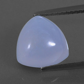 Calcedônia azul natural 3,44ct, transparente, transparente/translúcido