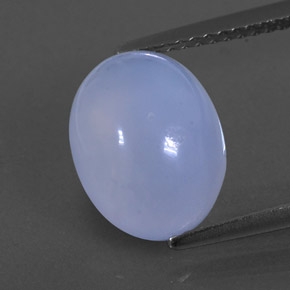 Calcedônia azul natural 3,83ct, transparente, transparente/translúcido