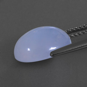 Calcedônia azul natural 3,83ct, transparente, transparente/translúcido