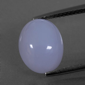 Calcedônia azul natural 4,91ct, transparente, transparente/translúcido