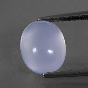 Calcedônia azul natural 4,37ct, transparente, transparente/translúcido