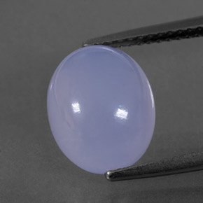 Calcedônia azul natural 4,34ct, transparente, transparente/translúcido
