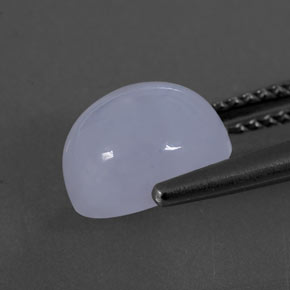 Calcedônia azul natural 3,23ct, corte oval, translúcido