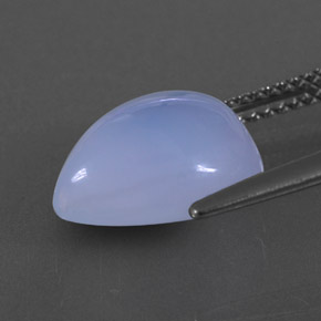 Calcedônia azul natural 4,83ct, transparente, transparente/translúcido