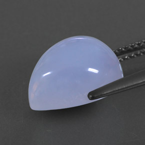 Calcedônia azul natural 5,47ct, transparente, transparente/translúcido