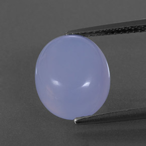 Calcedônia azul natural 4,71ct, transparente, transparente/translúcido