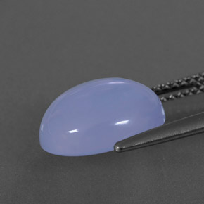 Calcedônia azul natural 4,71ct, transparente, transparente/translúcido