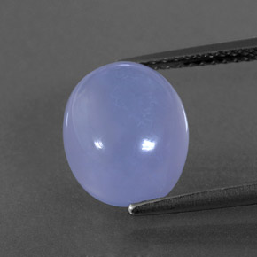 Calcedônia azul natural 4,58ct, transparente, transparente/translúcido