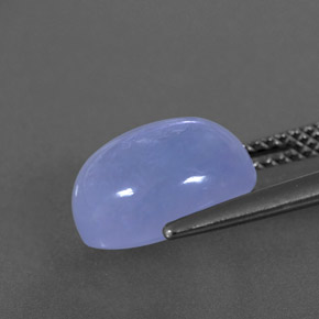 Calcedônia azul natural 4,58ct, transparente, transparente/translúcido