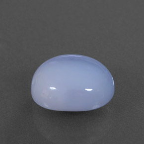 Calcedônia azul natural 3,97ct, corte oval, translúcido