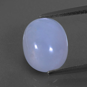 Calcedônia azul natural 3,84ct, transparente, transparente/translúcido