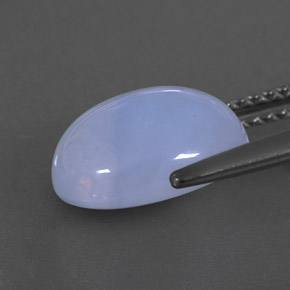 Calcedônia azul natural 3,84ct, transparente, transparente/translúcido