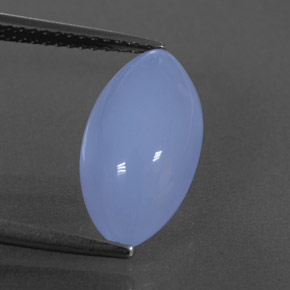 Calcedônia azul natural 4,75ct, transparente, transparente/translúcido